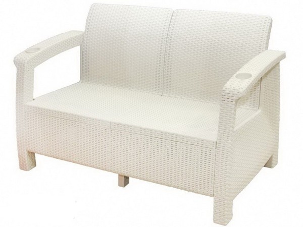 Двухместный диван Yalta Sofa Seаt белый купить в Баймаке