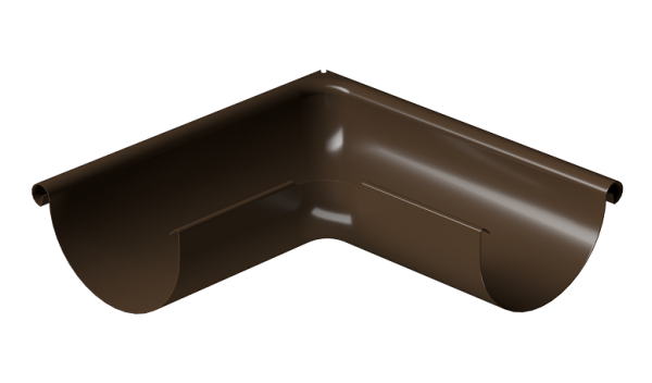Угол внешний 90° D125 Döcke STAL PREMIUM Каштан, (RAL 8017) купить в Баймаке
