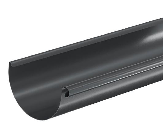Водосток Aquasistem, система 125x90 - Водосточный желоб 3.00м RAL 7024 Тёмно-серый купить в Баймаке