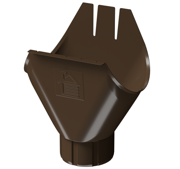 Воронка желоба D125 Döcke STAL PREMIUM Каштан, (RAL 8017) купить в Баймаке
