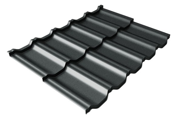 Металлочерепица модульная Квинта Uno Grand Line c 3D резом 0,5 GreenСoat Pural Matt RR2Н3 (RAL 7016 антрацитово-серый) купить в Баймаке