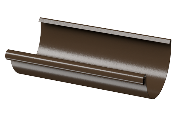 Желоб полукруглый D125 3 м Döcke STAL PREMIUM Каштан, (RAL 8017) купить в Баймаке