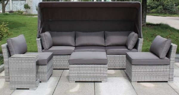 Диван-Трансформер AFINA плетеный из иск. ротанга AFM-320G Grey купить в Баймаке
