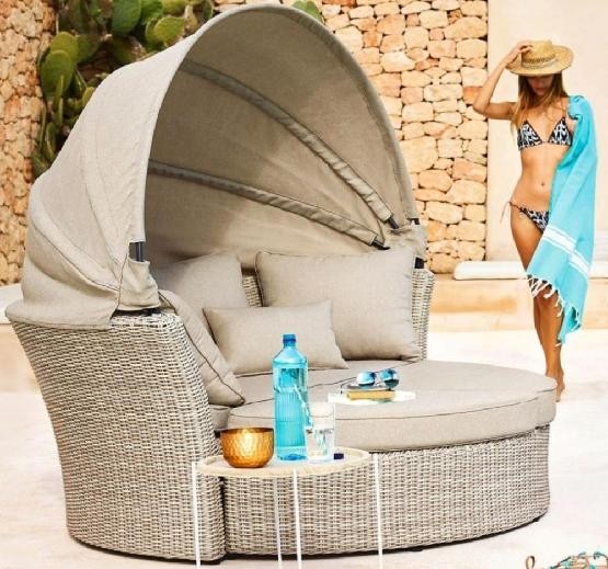 Диван-Трансформер AFINA плетеный из иск. ротанга AFM-325 Beige купить в Баймаке