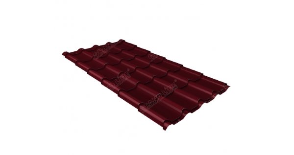 Металлочерепица камея 0,45 Drap RAL 3005 красное вино купить в Баймаке