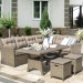 Комплект мебели AFINA плетеной из иск. ротанга AFM-307B Beige купить в Баймаке