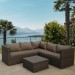 Комплект мебели AFINA плетеной из иск. ротанга YR825A Brown/Beige купить в Баймаке
