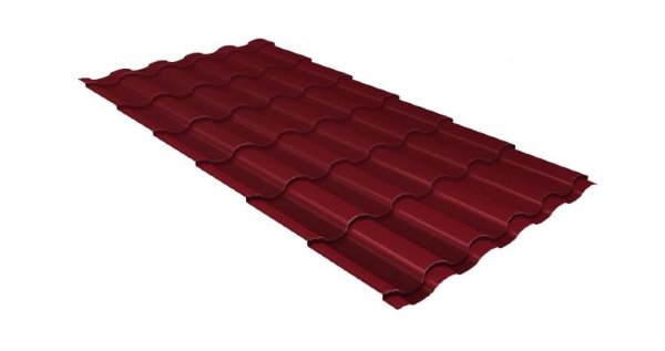 Металлочерепица кредо 0,5 Satin RAL 3005 красное вино купить в Баймаке