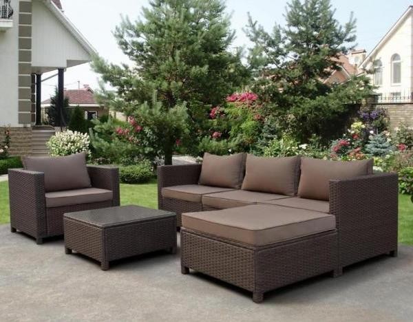 Комплект мебели AFINA плетеной из иск. ротанга YR821A Brown/Beige купить в Баймаке