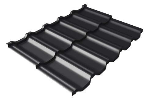 Металлочерепица модульная Квинта Uno Grand Line c 3D резом 0,5 Quarzit lite RAL 9005 черный купить в Баймаке