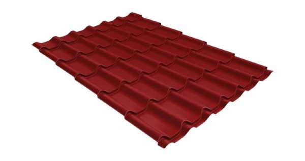 Металлочерепица классик 0,5 Satin RAL 3011 коричнево-красный купить в Баймаке