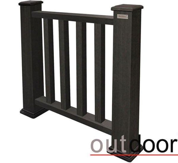 Ограждение из ДПК Outdoor Классик 3D STORM чёрный купить в Баймаке