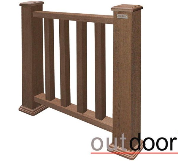 Ограждение из ДПК Outdoor Классик 3D STORM коричневый микс купить в Баймаке