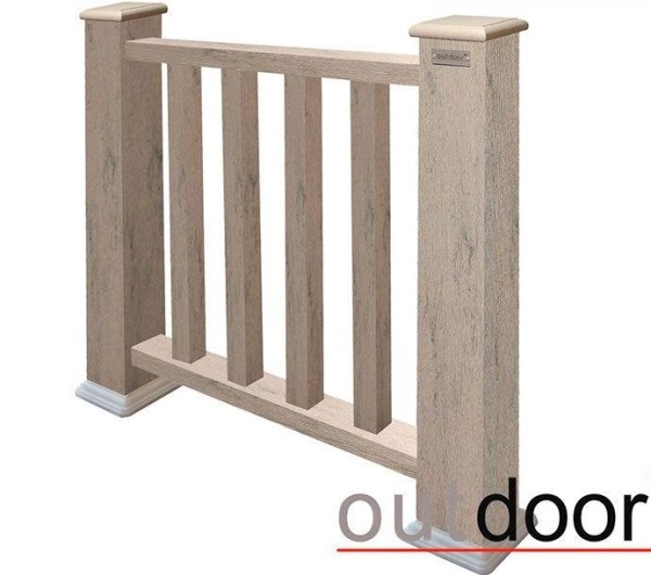 Ограждение из ДПК Outdoor Классик 3D STORM серый микс купить в Баймаке