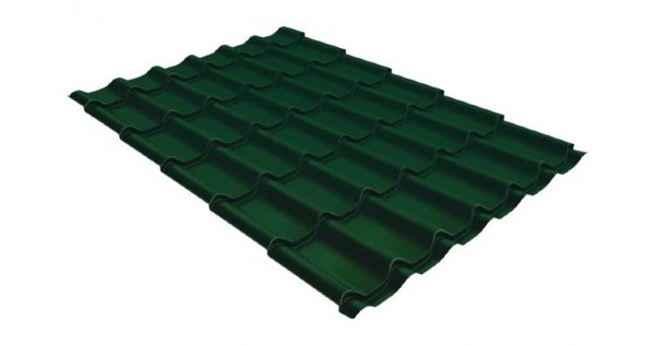 Металлочерепица классик GL 0,5 Velur20 RAL 6005 зеленый мох купить в Баймаке