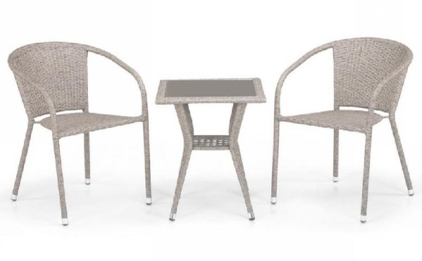 Комплект плетеной мебели AFINA из иск. ротанга T25C/Y137C-W85 Latte 2Pcs купить в Баймаке