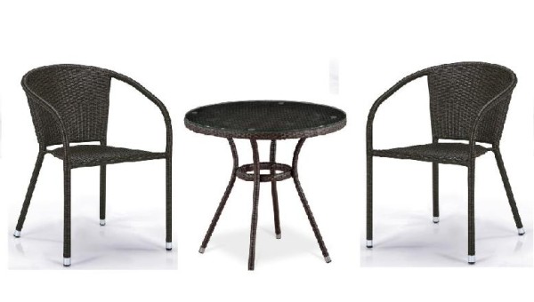 Комплект плетеной мебели AFINA из иск. ротанга Асоль-7 T282ANT/Y137C-W53 Brown 2Pcs купить в Баймаке