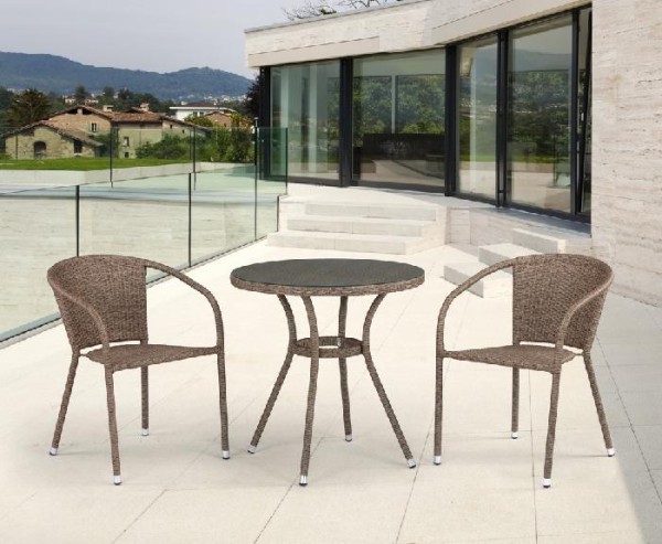 Комплект плетеной мебели AFINA из иск. ротанга T282ANT/Y137C-W56 Light Brown 2Pcs купить в Баймаке