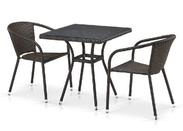 Комплект плетеной мебели AFINA из иск. ротанга T282BNT/Y137C-W53 Brown 2Pcs купить в Баймаке