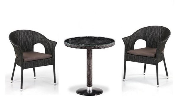 Комплект плетеной мебели AFINA из иск. ротанга T601/Y79A-W53 Brown 2Pcs купить в Баймаке