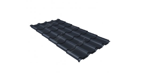 Металлочерепица камея 0,5 Satin RAL 7024 мокрый асфальт купить в Баймаке