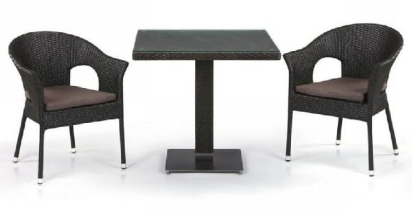 Комплект плетеной мебели AFINA из иск. ротанга T605SWT/Y79A-W53 Brown 2Pcs купить в Баймаке