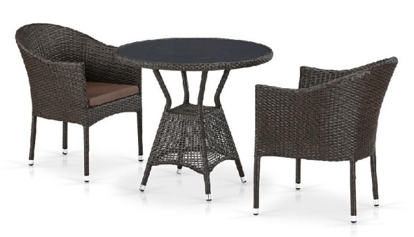 Комплект плетеной мебели AFINA из иск. ротанга T707ANS/Y350-W53 Brown 2Pcs купить в Баймаке