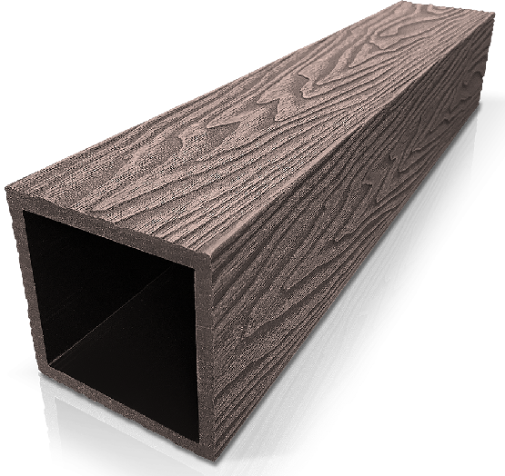 Столб ДПК 3D GardenParkett фактура дерева Венге купить в Баймаке