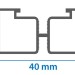 Лага алюминиевая KRONEX 40x15x3000 мм опорная Slim купить в Баймаке