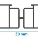 Лага алюминиевая KRONEX 50x25x3000 мм несущая купить в Баймаке
