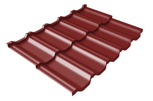 Металлочерепица модульная Квинта Uno Grand Line c 3D резом 0,5 Satin RAL 3011 коричнево-красный купить в Баймаке