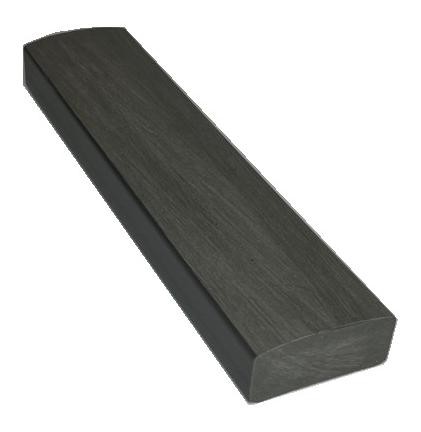 Лавочный брус Ecodecking Некст полнотелый брашированный 70х35 графит купить в Баймаке