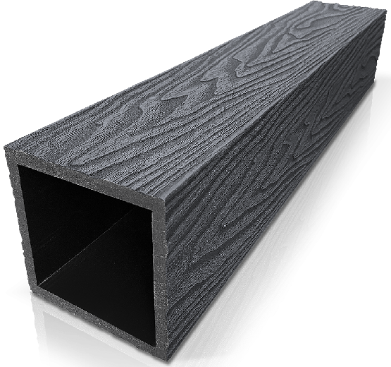 Столб ДПК 3D GardenParkett фактура дерева Графит купить в Баймаке