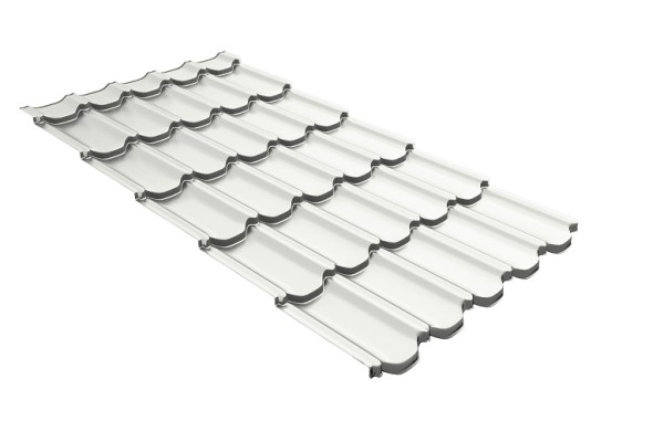 Металлочерепица квинта плюс с 3D резом 0,5 Satin RAL 9003 сигнальный белый купить в Баймаке