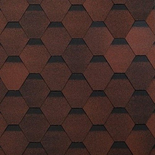 Гибкая черепица Shinglas, коллекция Оптима – Красный купить в Баймаке