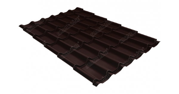 Металлочерепица классик GL 0,5 Quarzit RAL 8017 шоколад Metallic купить в Баймаке